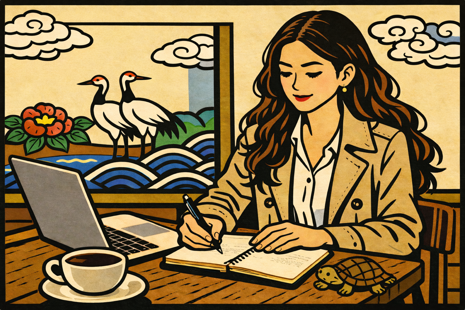 how to use K-Saju — woman facing her own reflection, five phases ratio