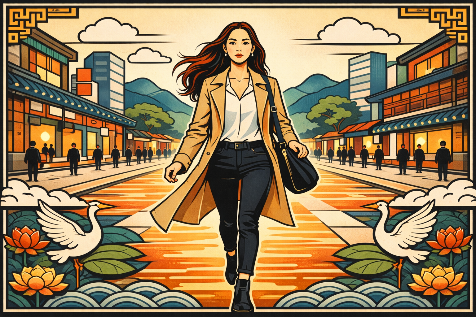 When hard work stops working - Traditional Korean palace architecture under a clear blue sky.