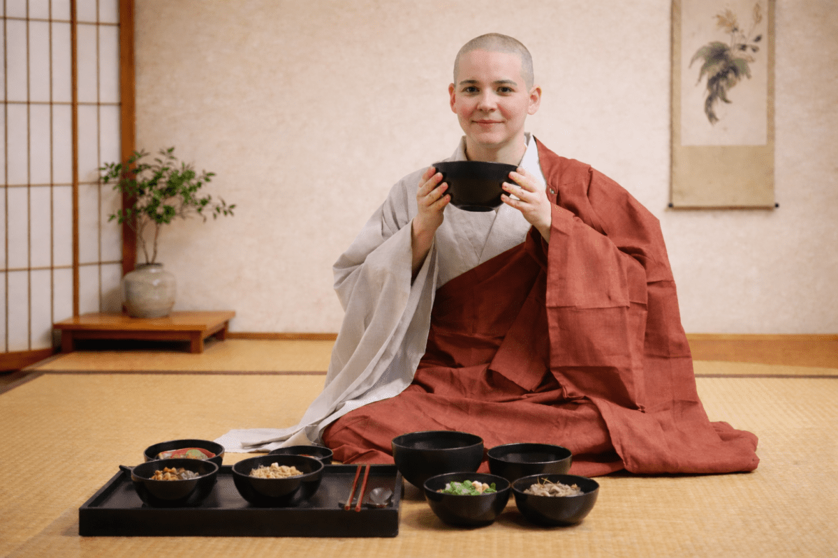 Korean temple food baru gongyang bowls served at Bongjeongsa temple
