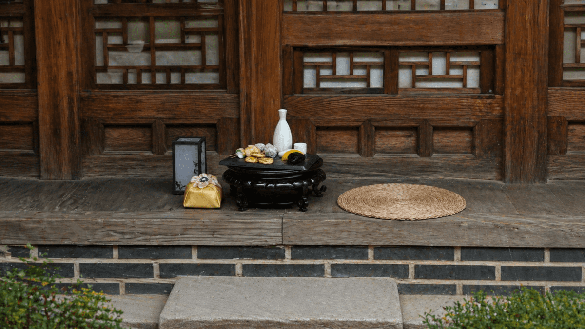 Traditional Korean wooden house interior reflecting the cultural roots behind Nam June Paik rediscovered