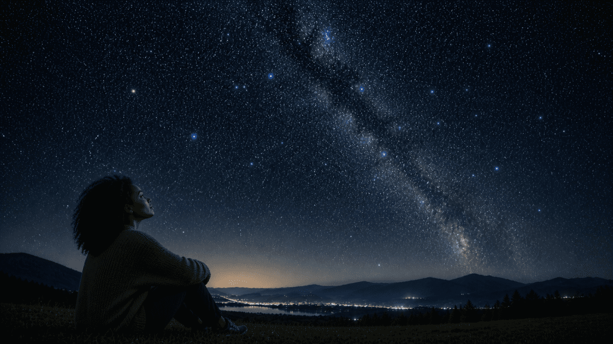 night sky inspired by Yun Dong-ju’s poem Counting the Stars at Night