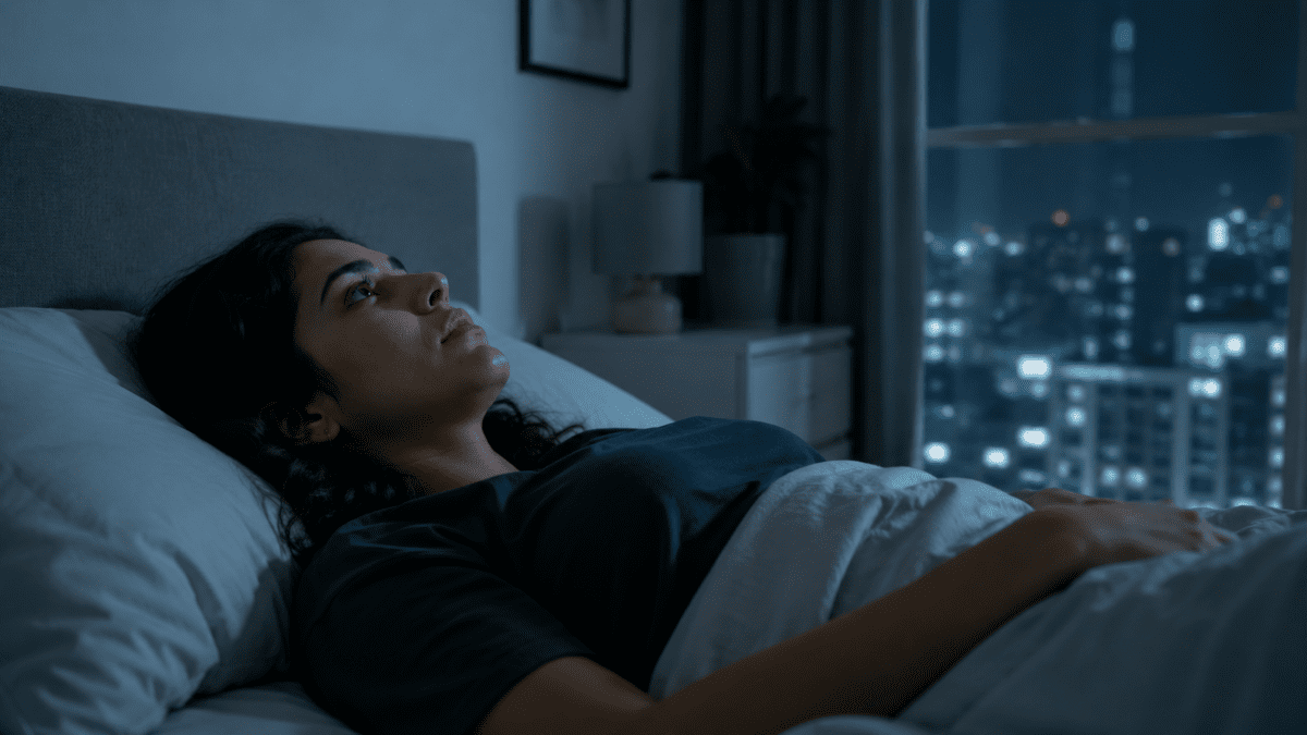 Fear of changing life plans doesn't feel like fear — a woman lies awake in her Korean apartment at night, running the same calculation she has run a hundred times.